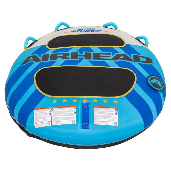 Airhead AHFL1646D 60 in. Airhead Air Force Flyer Towableand#44; Blackand#44; Blue and White - 1 Rider