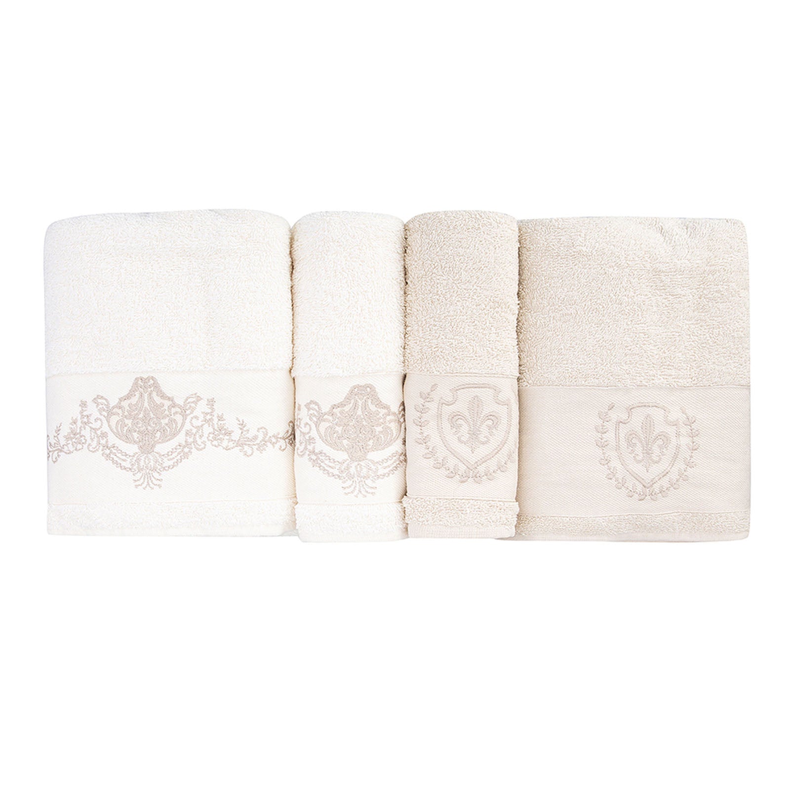 Desire Embroidered Off White-Beige Hammam Set  200.15.01.0213