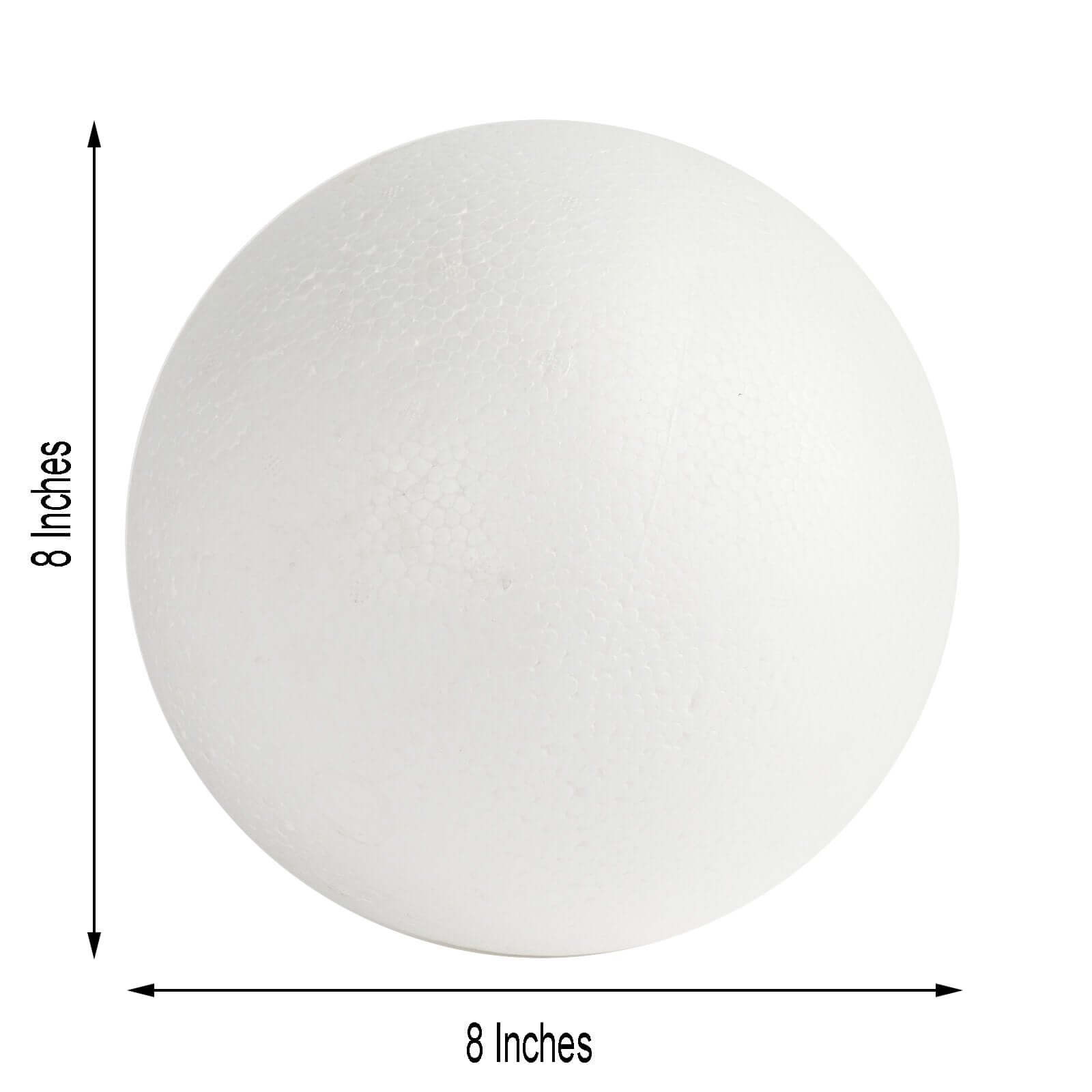 4 Pack White StyroFoam Foam Balls For Arts, Crafts and DIY 8