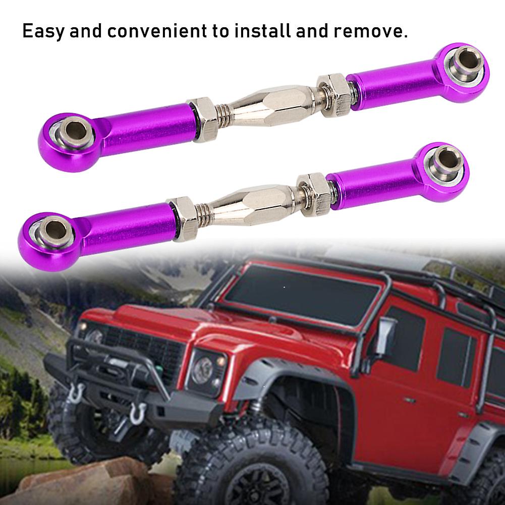 6pcs Aluminum Alloy Adjustable Push Rodsturnbuckle Rod Linkage Accessories For Rc Car Modelspurple