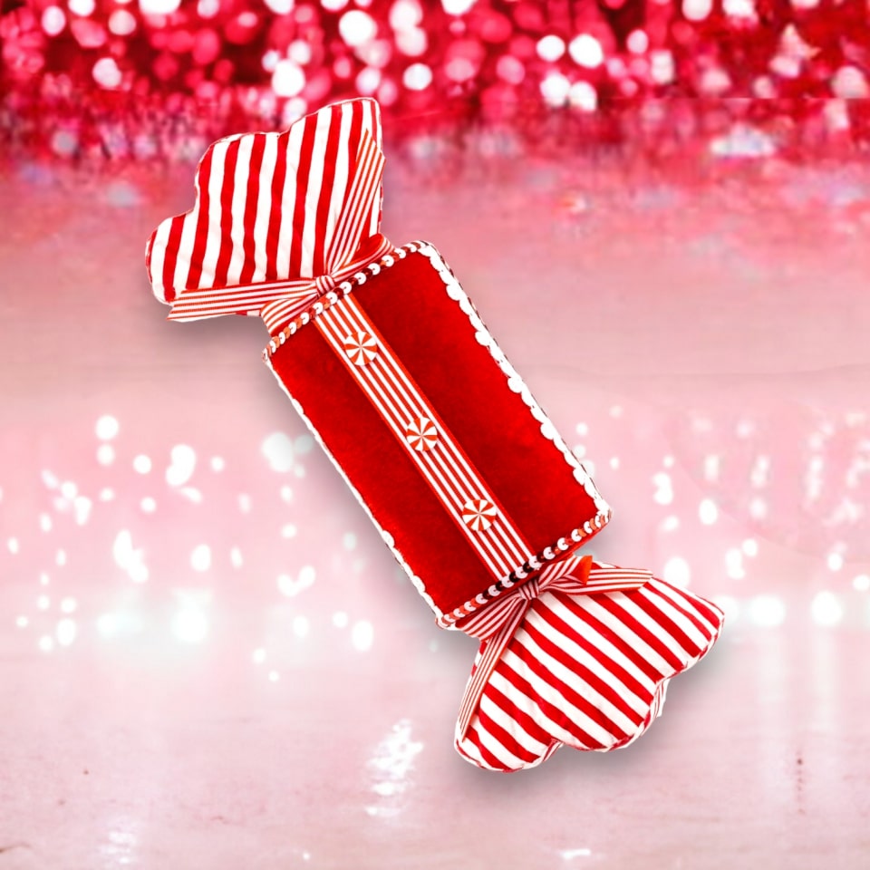 10 Red & White Candy Ornament