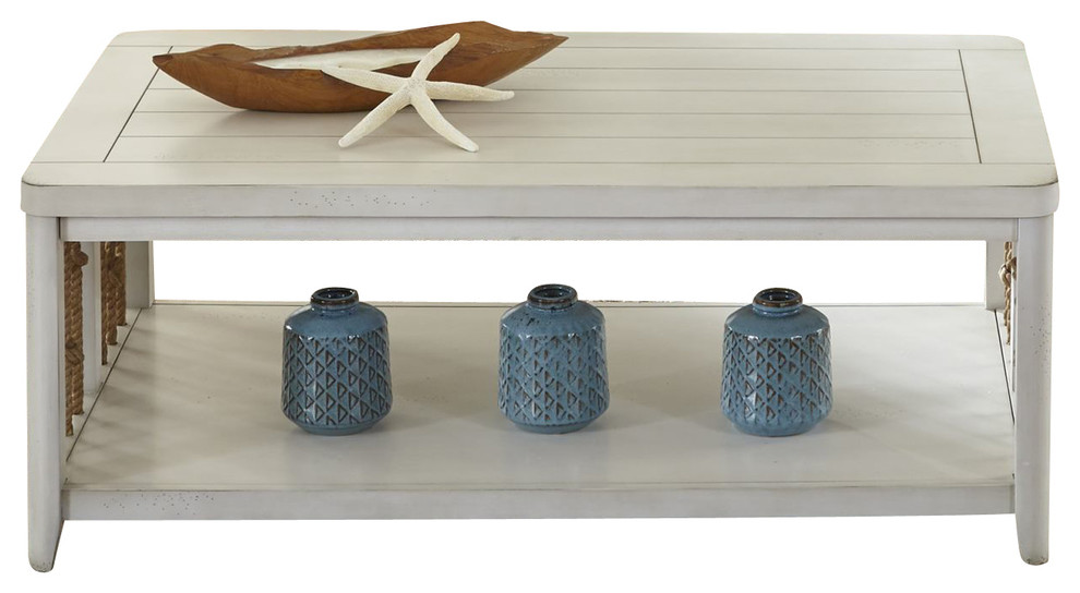 Liberty Furniture Dockside II Cocktail Table  White   Beach Style   Coffee Tables   by Emma Mason  Houzz