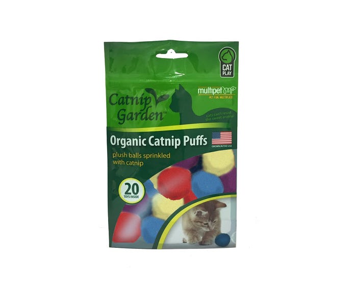 Multipet Catnip Garden Organic Catnip Puffs 20 Pack  - 20560