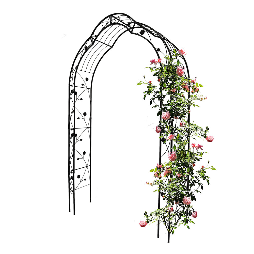 Garden Arch Metal Arbor Trellis Climbing Plants Support Arch, Assemble Freely with 8 Styles