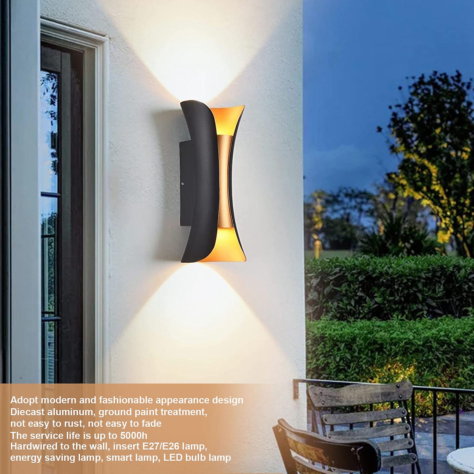 Modern Led Up And Down Wall Light For Bedroom And Hallway - E27/e26 Porch Wall Mount， 85-265v Compatible