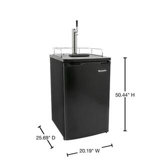 EdgeStar Single Tap 20 in. Full Size Beer Keg Dispenser in Stainless Steel KC2000