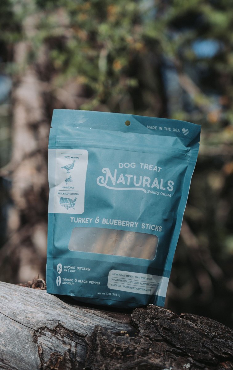 Dog Treat Naturals Turkey and Blueberry Superfood Fresh All Stages Natural Chew Stick Dog Treats， 10-oz bag