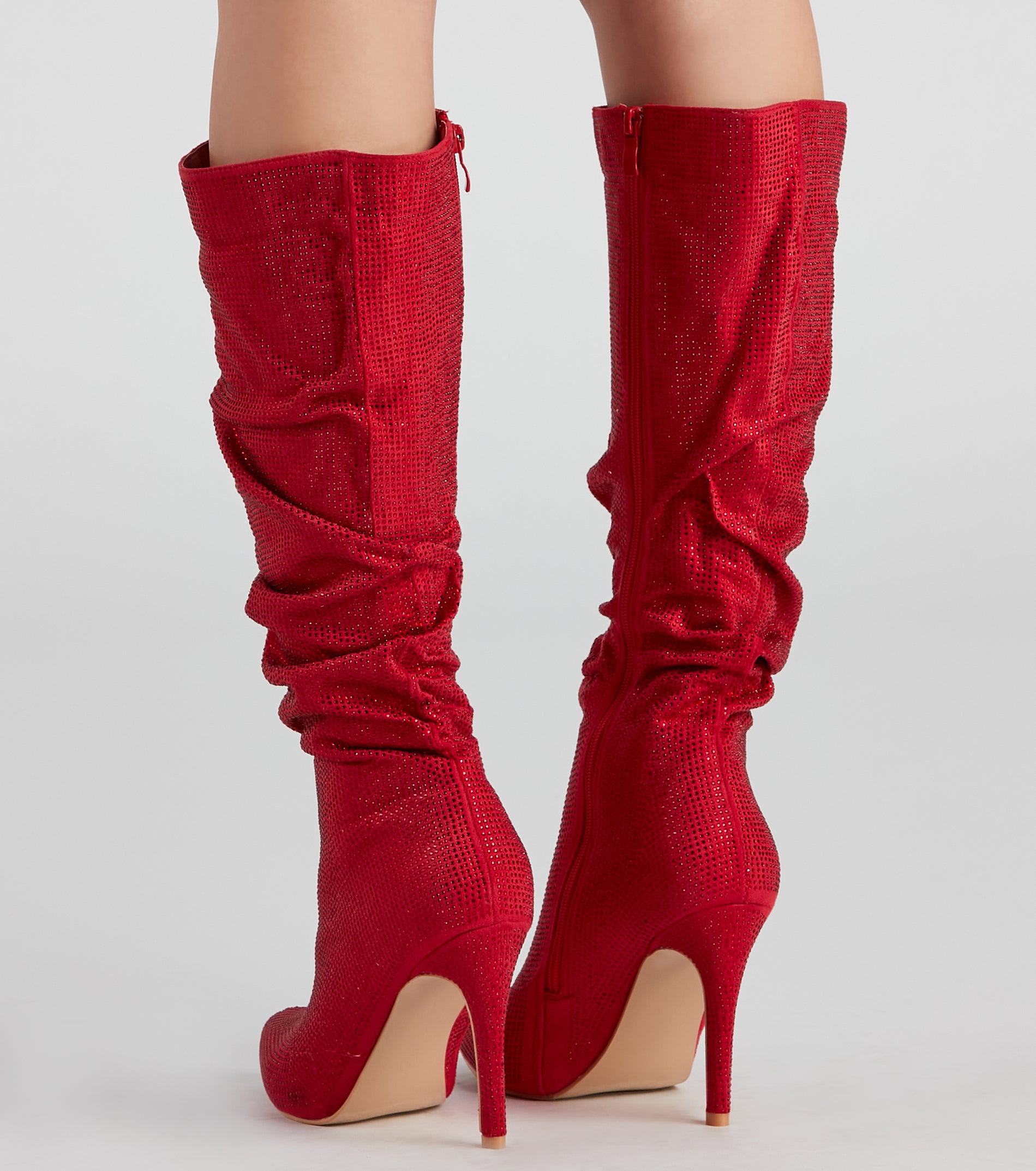 Shine Slouch Stiletto Boots