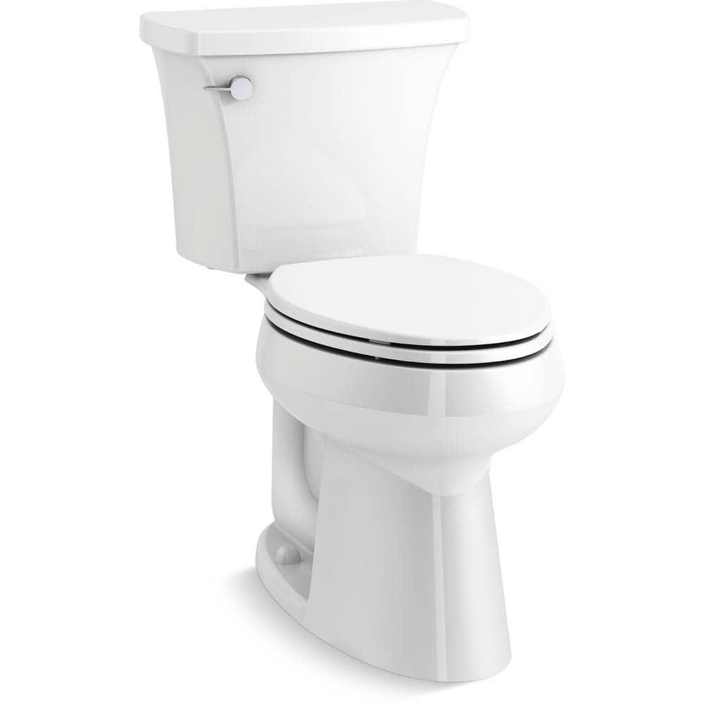 KOHLER Highline 10 in Roughin Complete Solution 2Piece 128 GPF Single Flush Elongated Toilet in White