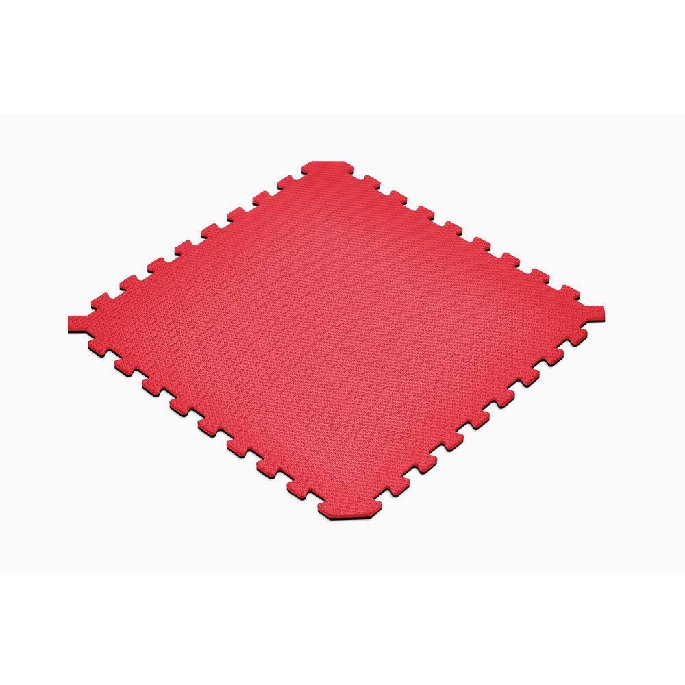 Norsk RedBlack 24 in. x 24 in. EVA Foam Truly Reversible Interlocking Tile (18-Tile) 240451_3