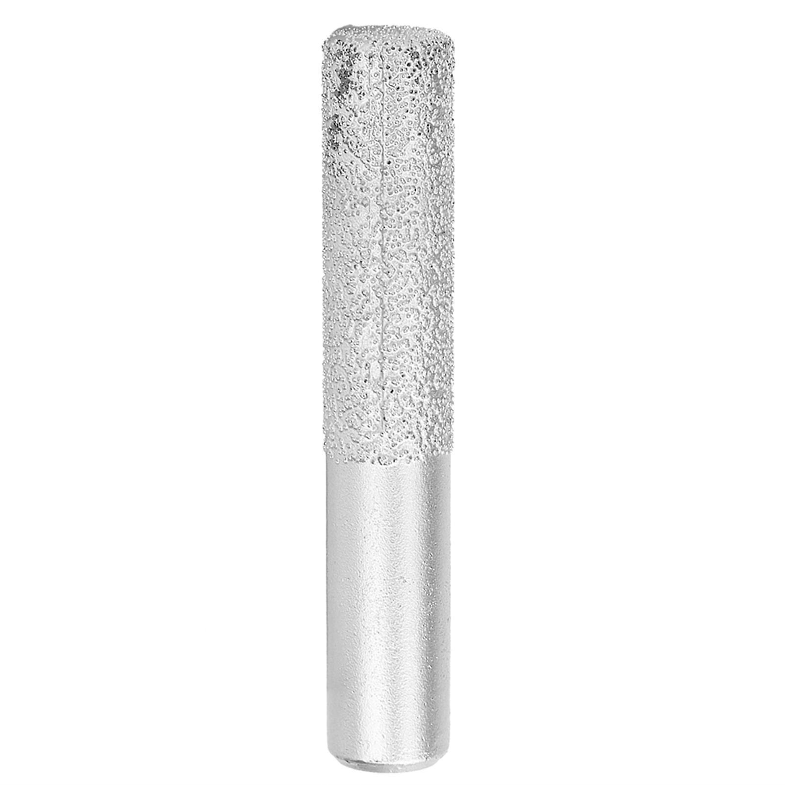 Brazed Diamond Router Bit Silver Straight Shank Milling Cutter 12.7mm For Gong Machine