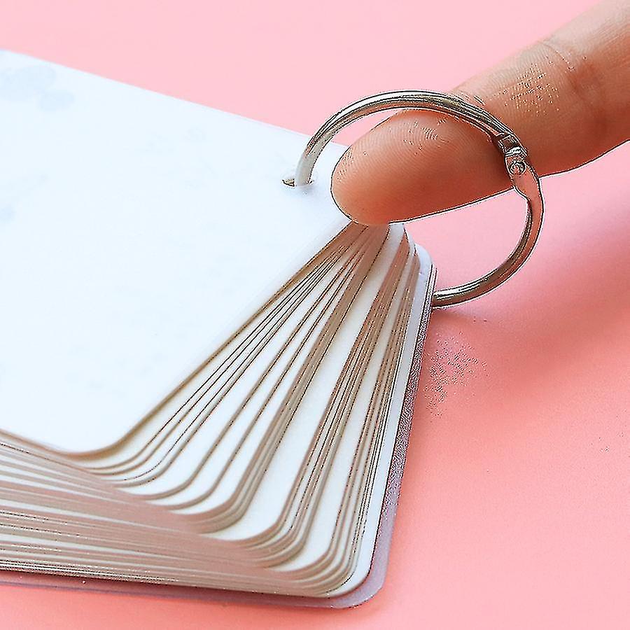 50pcs 35m Loose Leaf Binder Rings Key Rings Silver For Office