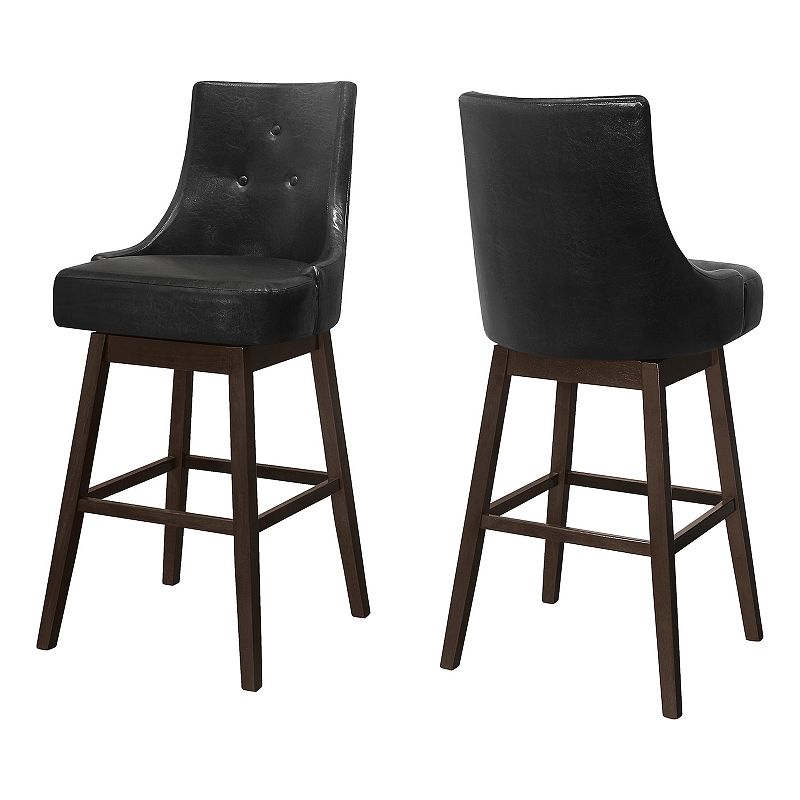 Monarch 2-pc. Tufted Swivel Barstool Set