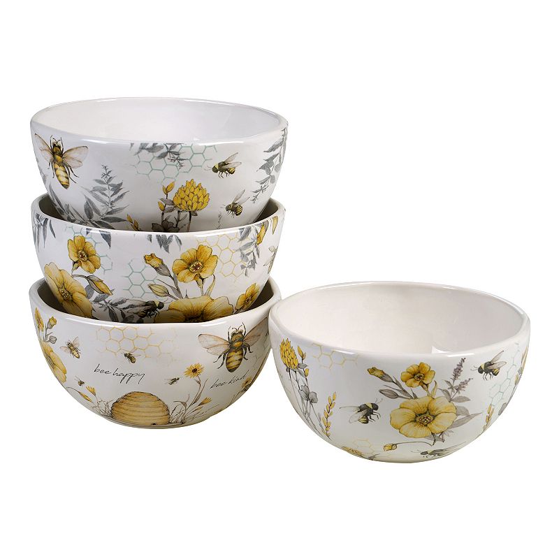 Certified International Bee Sweet 4-pc. Ice Cream Bowl Set