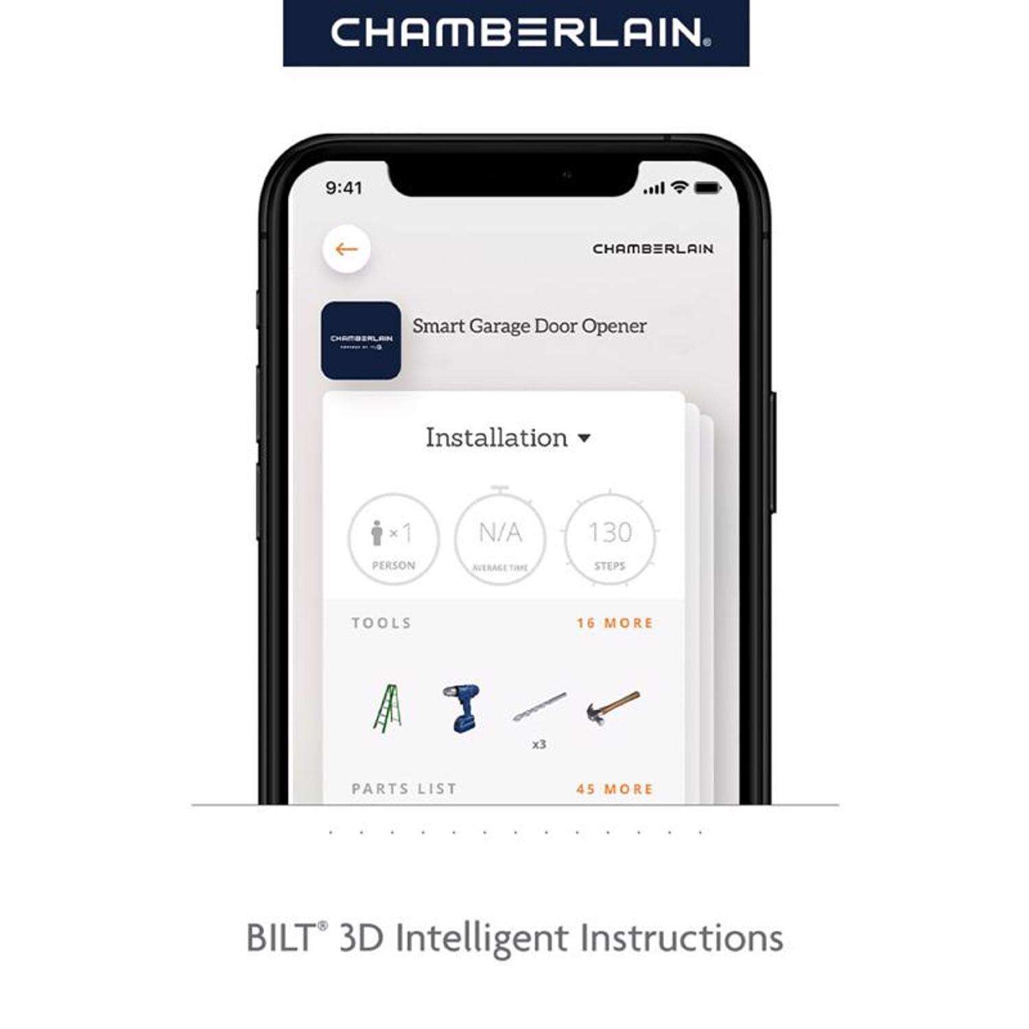 Chamberlain Smart Enabled 0.5 HP Belt Drive WiFi Compatible Smart Garage Door Opener