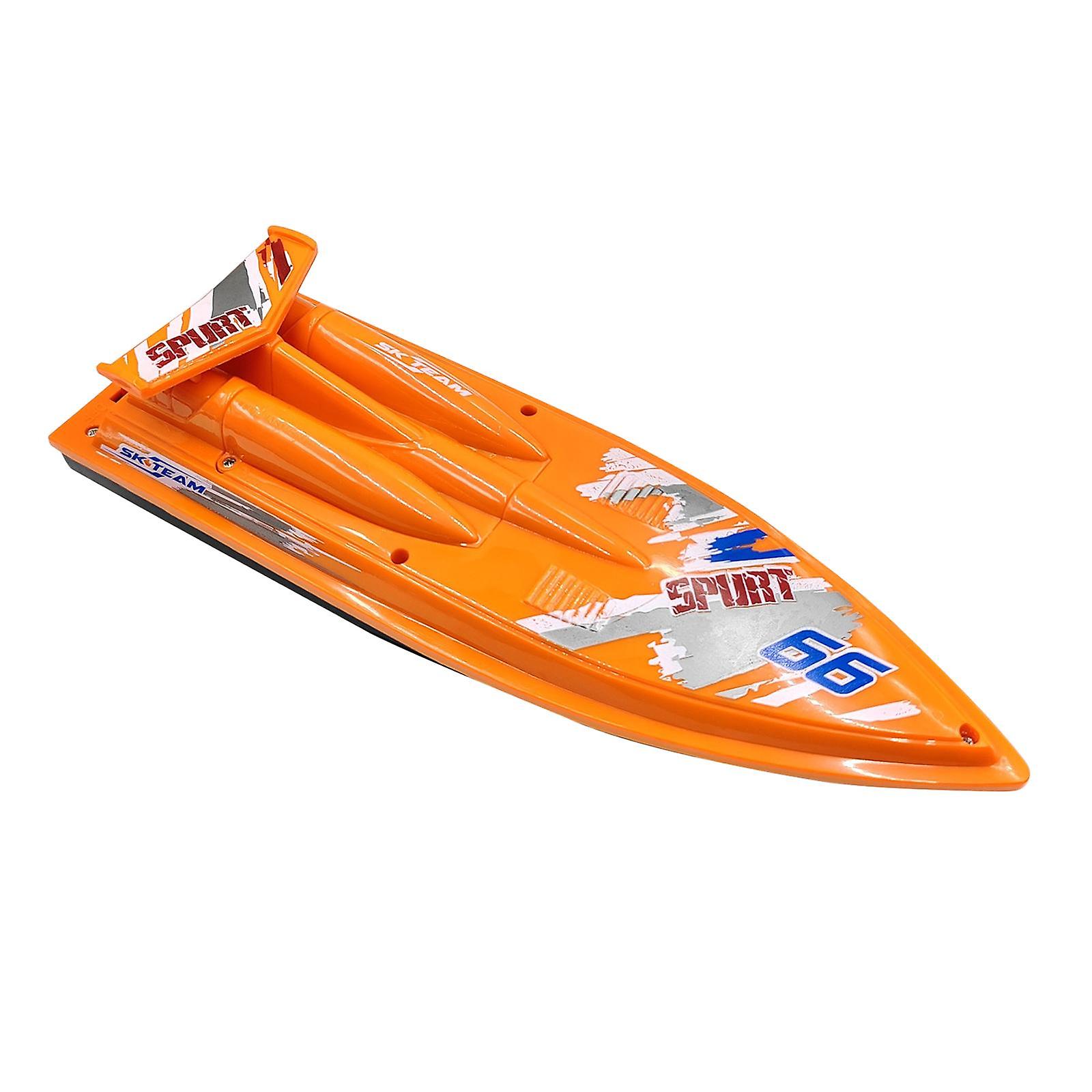 Speed Boat Summer Outdoor Water Playing Floating Boat Bath Toy For Preschool Orange