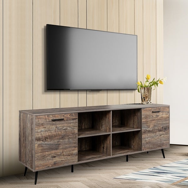 78''W Modern Adjustable Storage TV Stand and Entertainment Center Up to 65'' TV for Living Room - 78.74x15.75x27.56