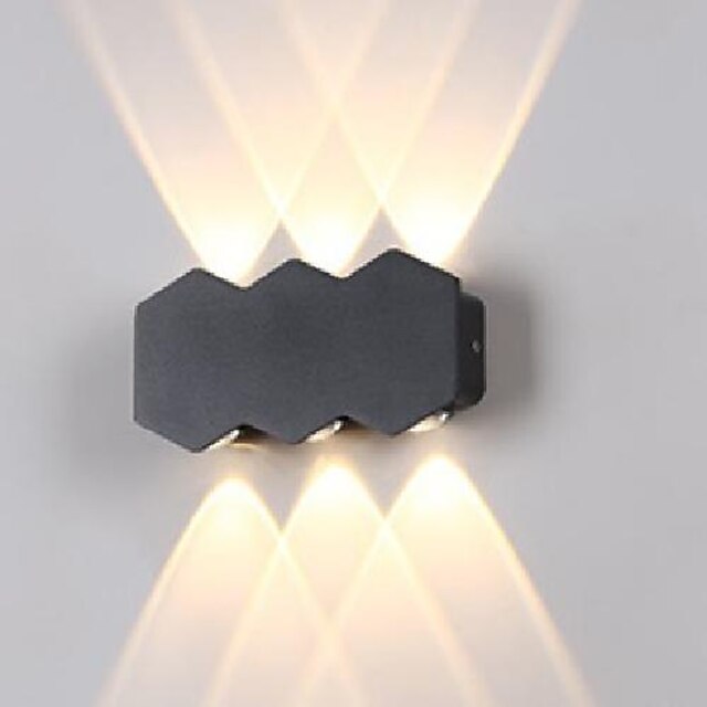 LED Outdoor Wall Light 4/6/8  3 Color Light 2/3/4 Head IP65 Waterproof  Wall Lighting 110-240V