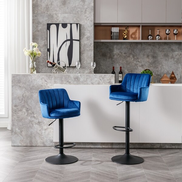 Bar Stools Set of 2 - Adjustable Barstools， Counter Height Bar Chairs