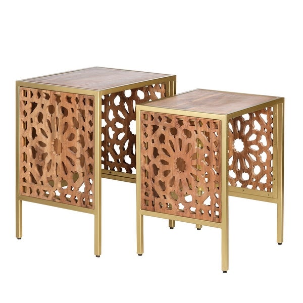 Anna 2 Piece Nesting Tables - 20x20x16.25