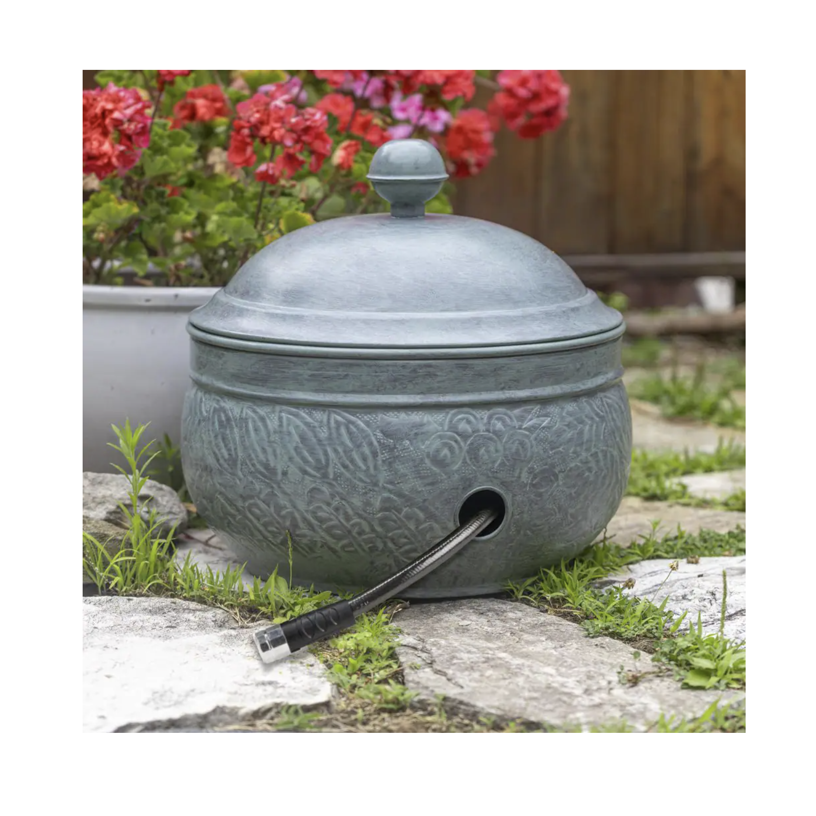 Good Directions Key West Hose Pot with Lid - Blue Verde