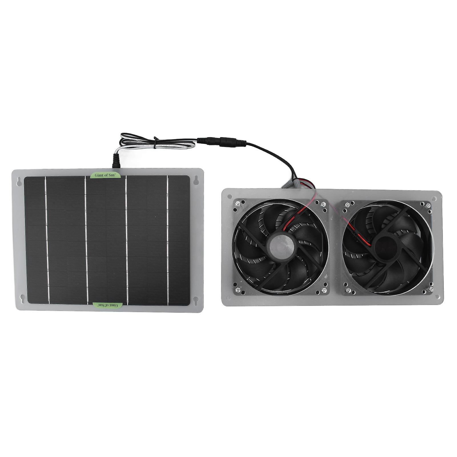 Solar Panel Fan Kit ，100w 12v For Chicken Coop， Greenhouse，dog House， Shed， Car Window Exhaust， Diy Cooling Ventilation Project.