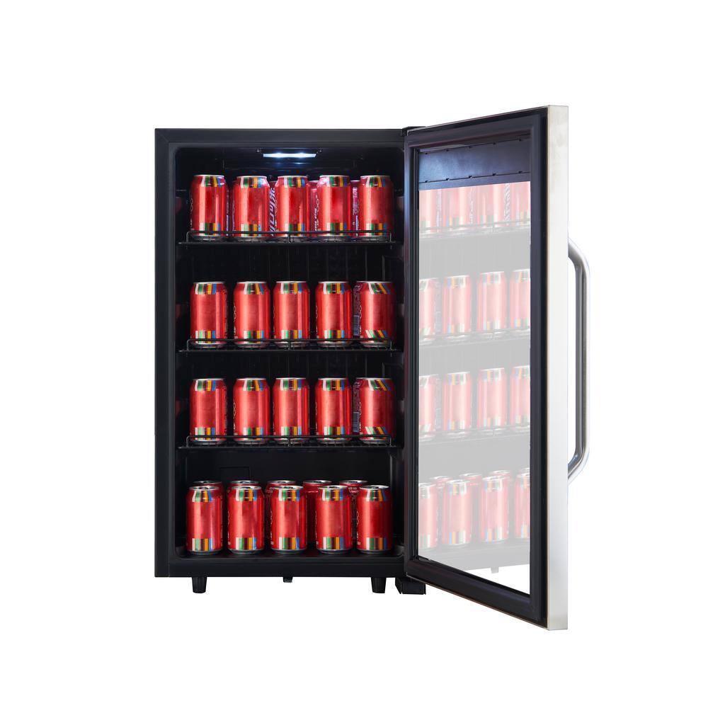 Magic Chef Commercial 3.1 cu. ft. Countertop 83 can Beverage Cooler in Stainless Steel MCCM31ST