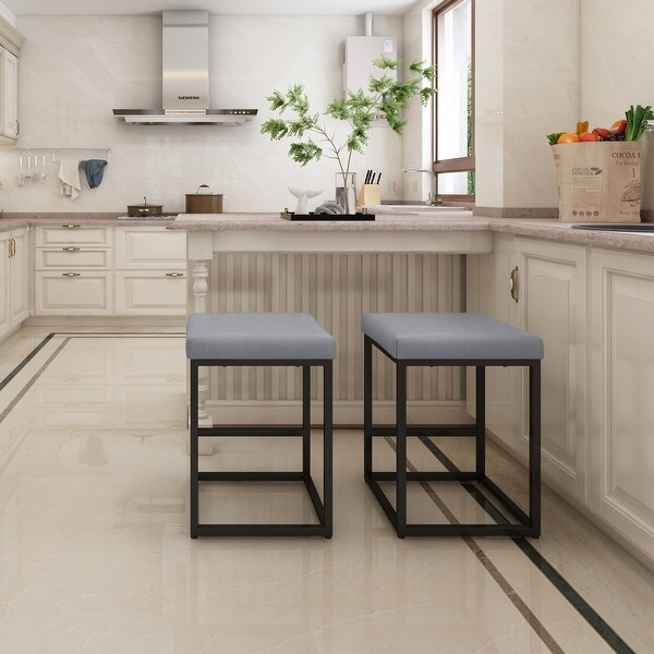 Modern Set of 2 Backless Bar Stools