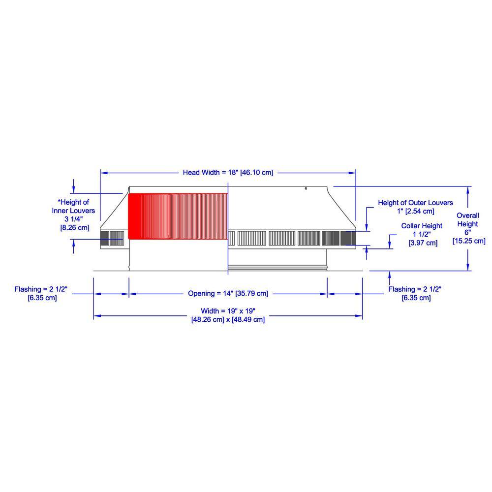 Active Ventilation 14 in. Dia Aluminum Roof Louver Exhaust Vent in Mill Finish PV-14-C1