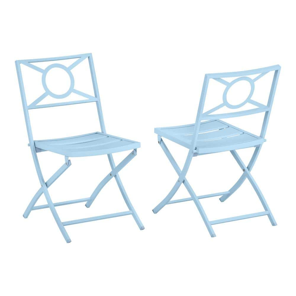 StyleWell Mix and Match Surf Folding Steel Outdoor Chair (2-Pack) FDS40113-2PKSF