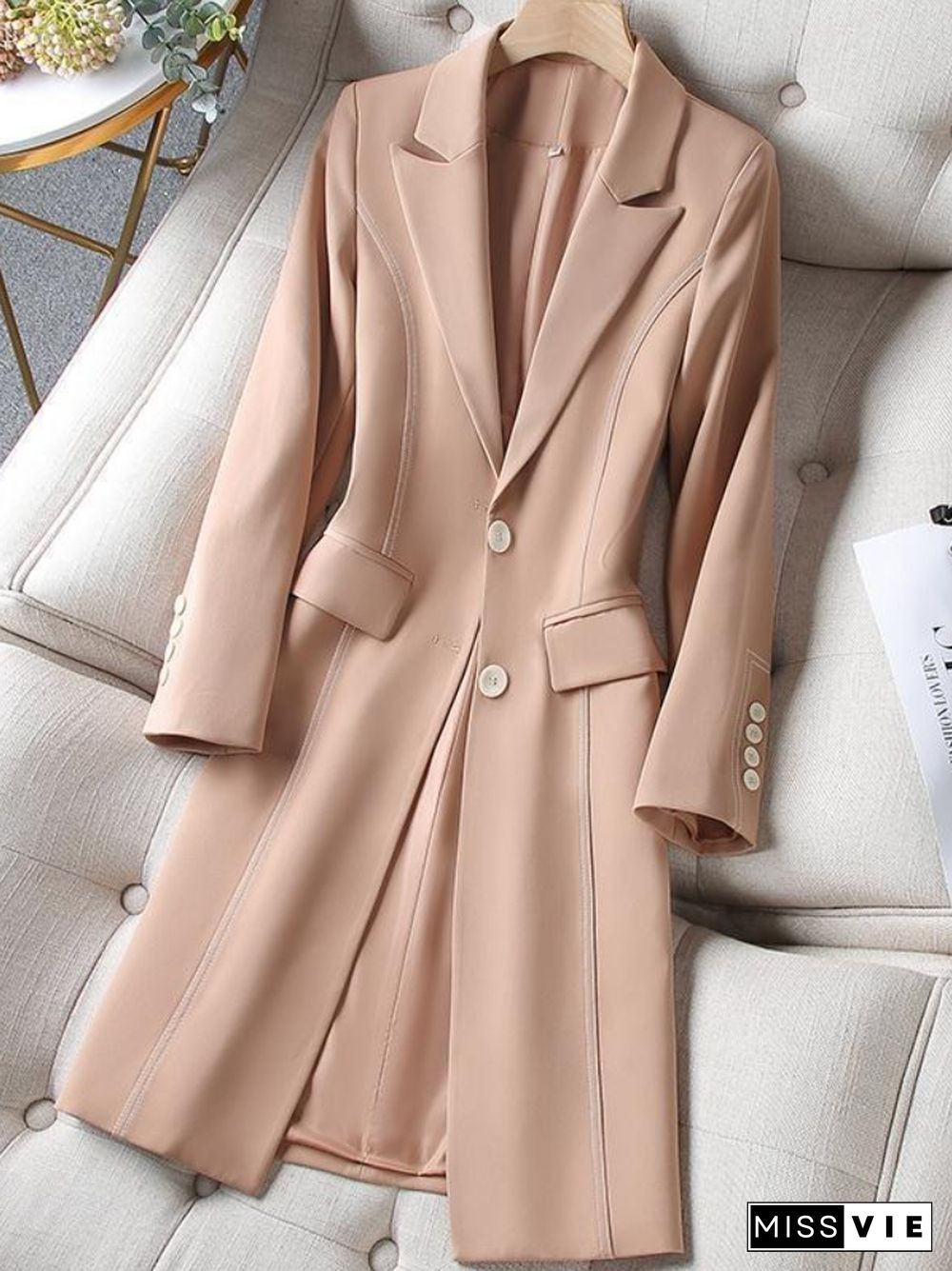 New Spring Autumn Mid-length Suit Jacket Women's Fashion Temperament Thin Thickened Coat Oversized Commuter Clothes Suit Blazer