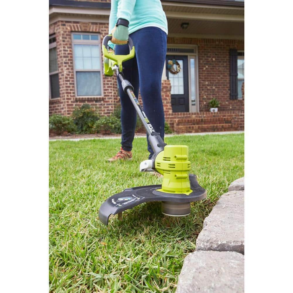 RYOBI ONE+ 18V 13 in. Cordless Battery String Trimmer/Edger with 4.0 Ah Battery and Charger P2080