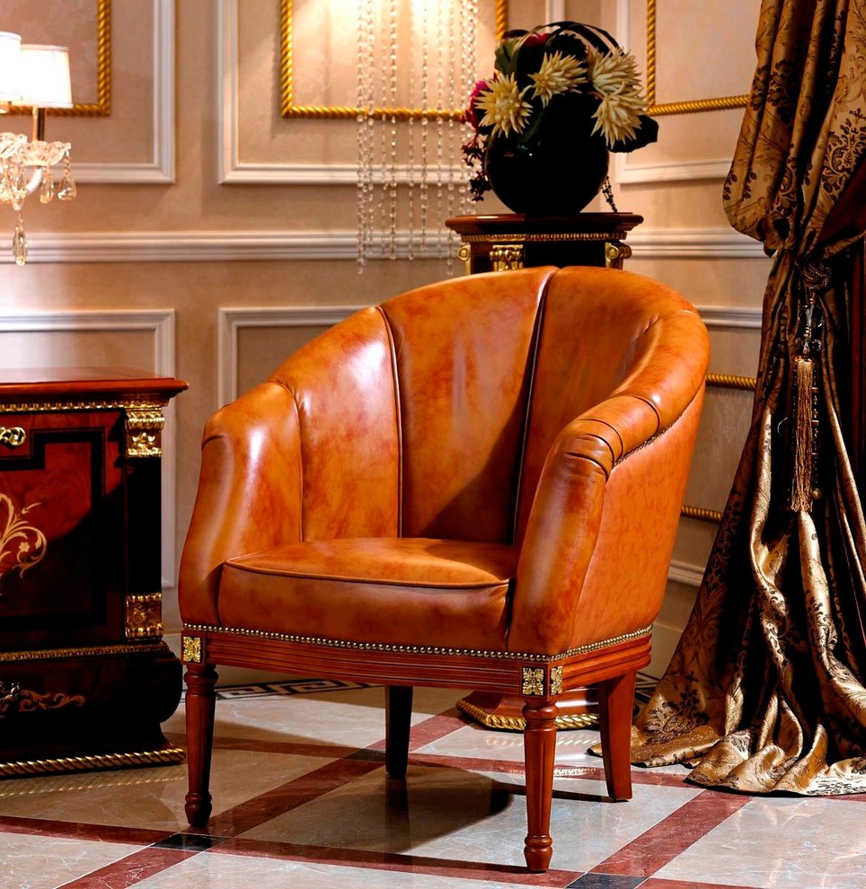 Single Leather Surround Chair   Traditional   Armchairs And Accent Chairs   by Infinity Furniture  Houzz