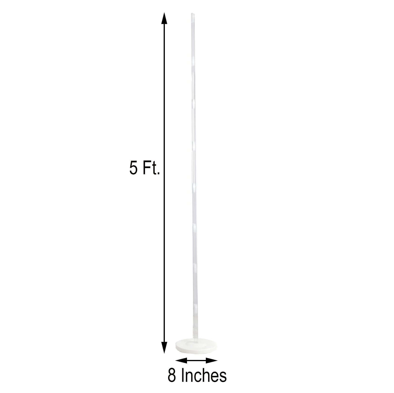 2 Pack White Balloon Column Stand Kit, Balloon Towers - 5ft