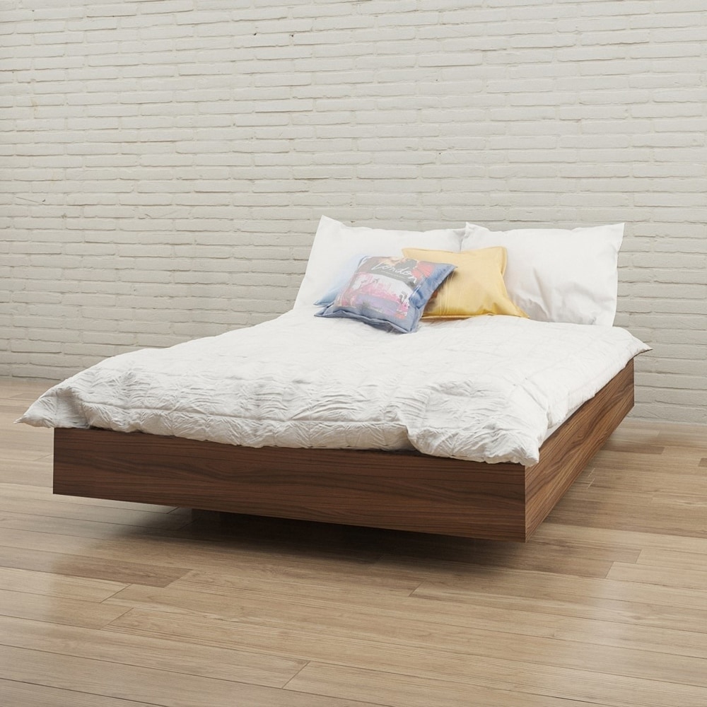 Nexera Alibi Platform Bed  Walnut