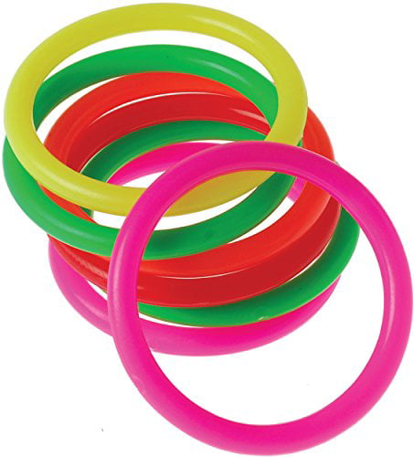 US Toy Company C5 Neon Carnival Rings-2.75 Inch - Pack of 12