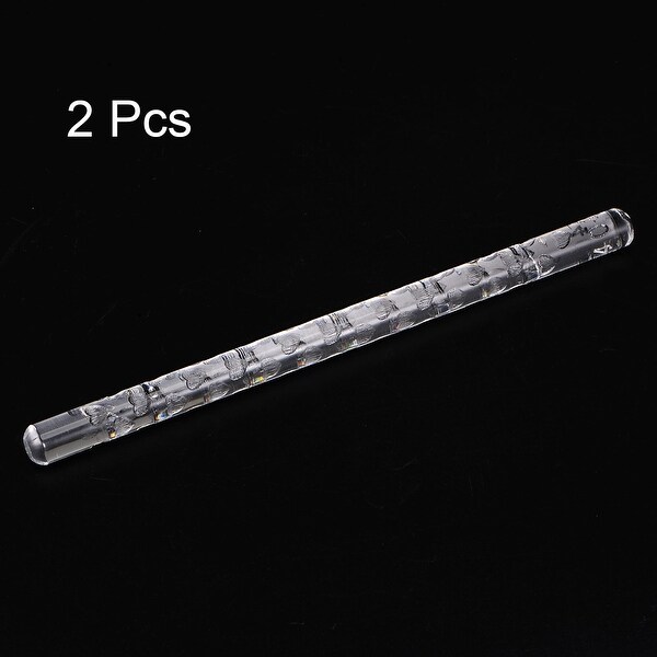 2pcs Acrylic Embossed Rolling Pin 16cm x 1cm Little Love Pattern - Transparent