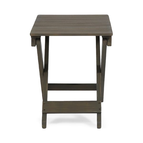 Roomfitters Outdoor Folding Wooden Side Table，Navy Blue