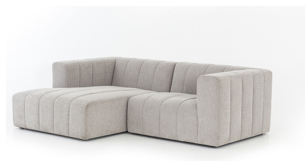 Four Hands Langham Channeled 2 Piece Left Arm Facing Sectional Set   Transitional   Sectional Sofas   by Four Hands  Houzz