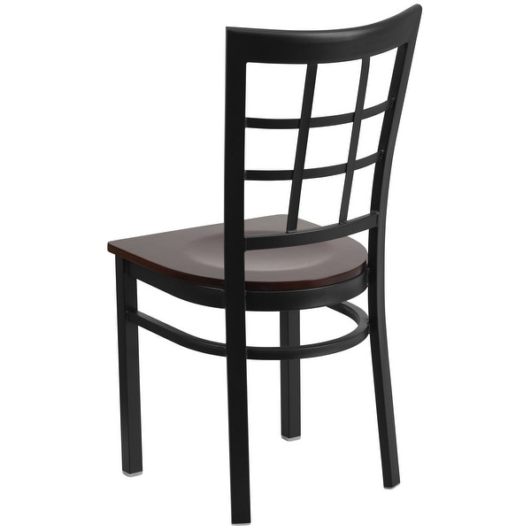 Steel Window Back Restaurant Chair - 16.5