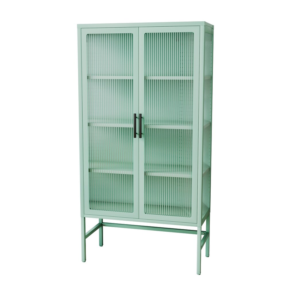 Glass Door with Adjustable Shelves Sideboard