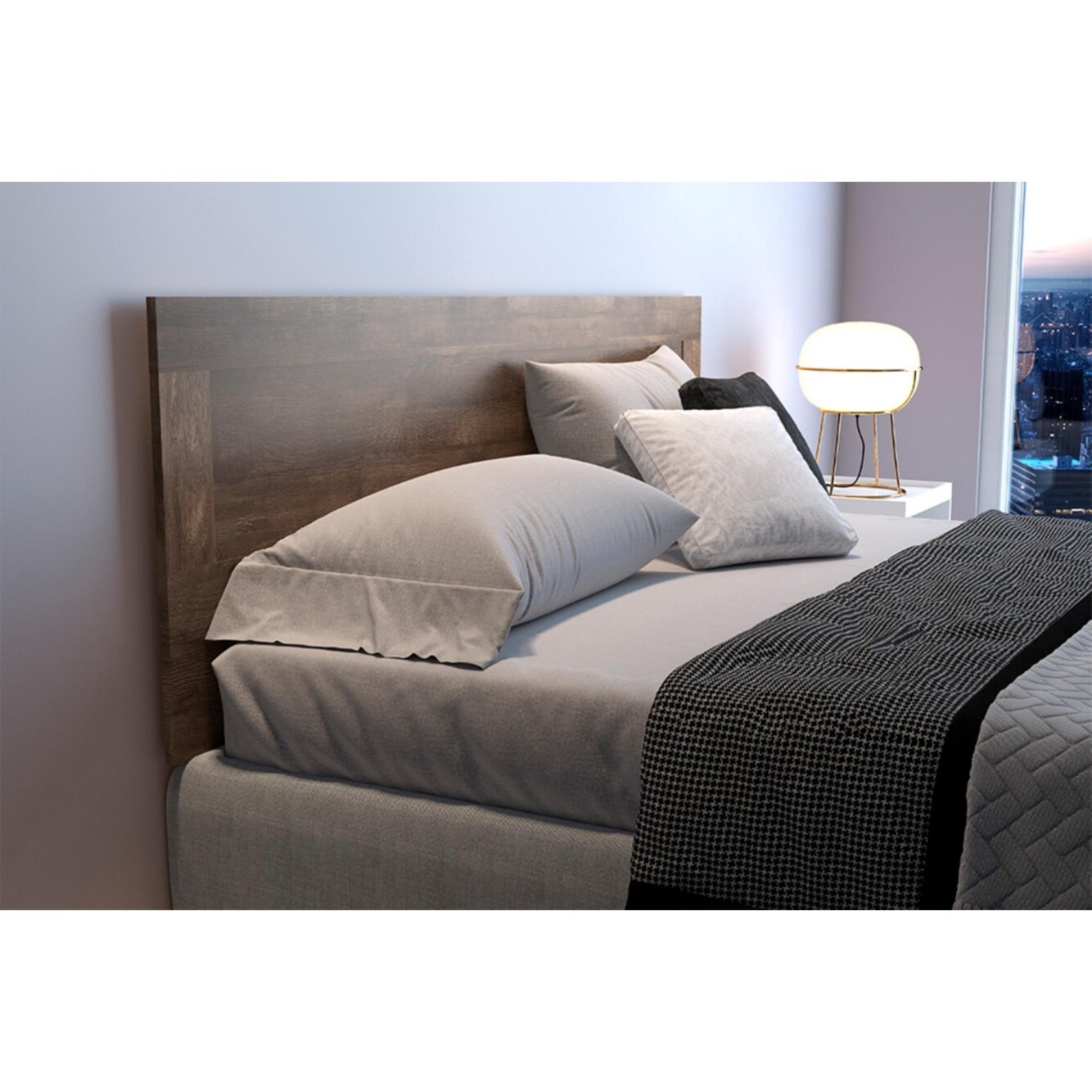 Mid-century Wall Mounted Headboard - - 20352727