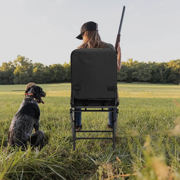 Costway Folding Silent Swivel Blind 360 swivel Hunting Chair W all terrain Foot Pads