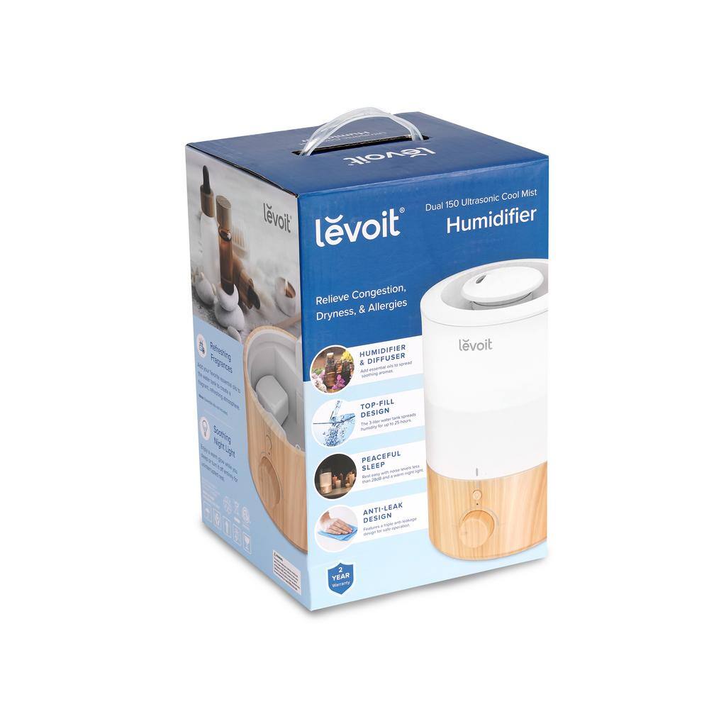 LEVOIT 0.8 Gal. Top-Filled Ultrasonic Cool Mist Humidifier up to 290 sq. ft. HEAPHULVNUS0061Y