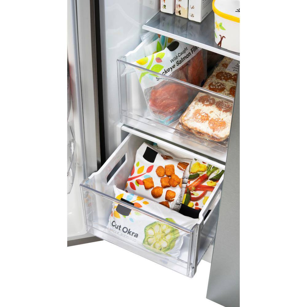 LG 28 cu. ft. Side by Side Refrigerator with External Water in Stainless Standard Depth LRSWS2806S