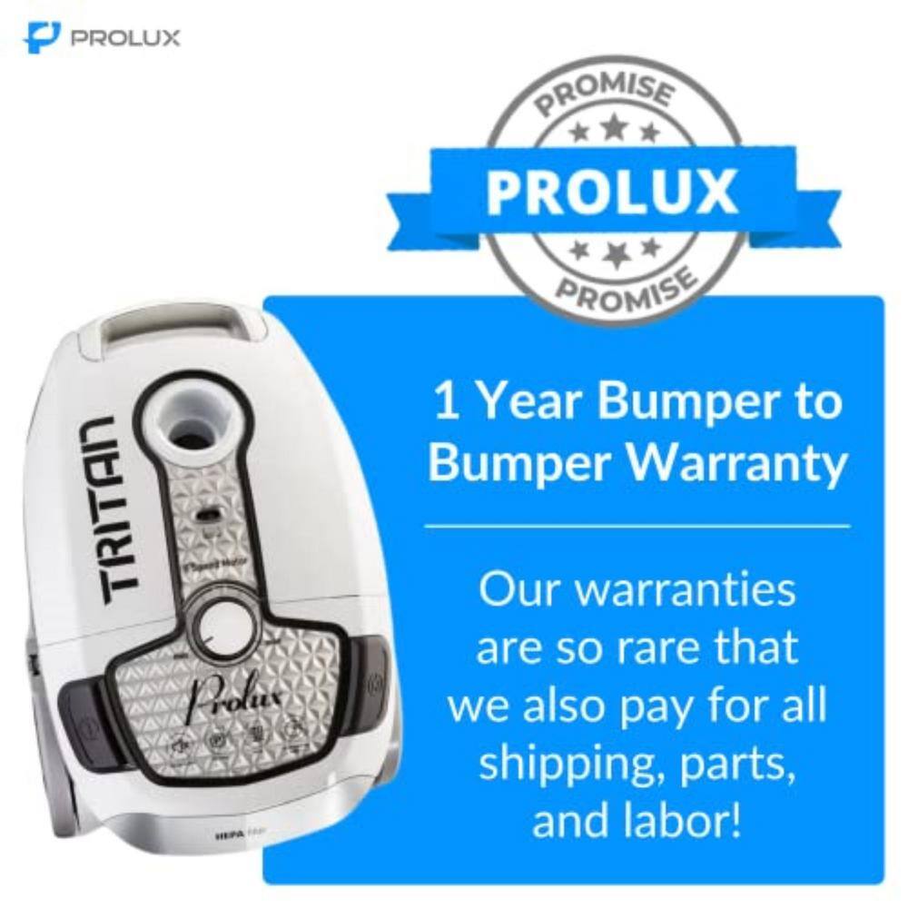 Prolux Tritan Canister Vacuum HEPA Sealed Hard Floor Vacuum with Powerful 12 Amp Motor tritan_white