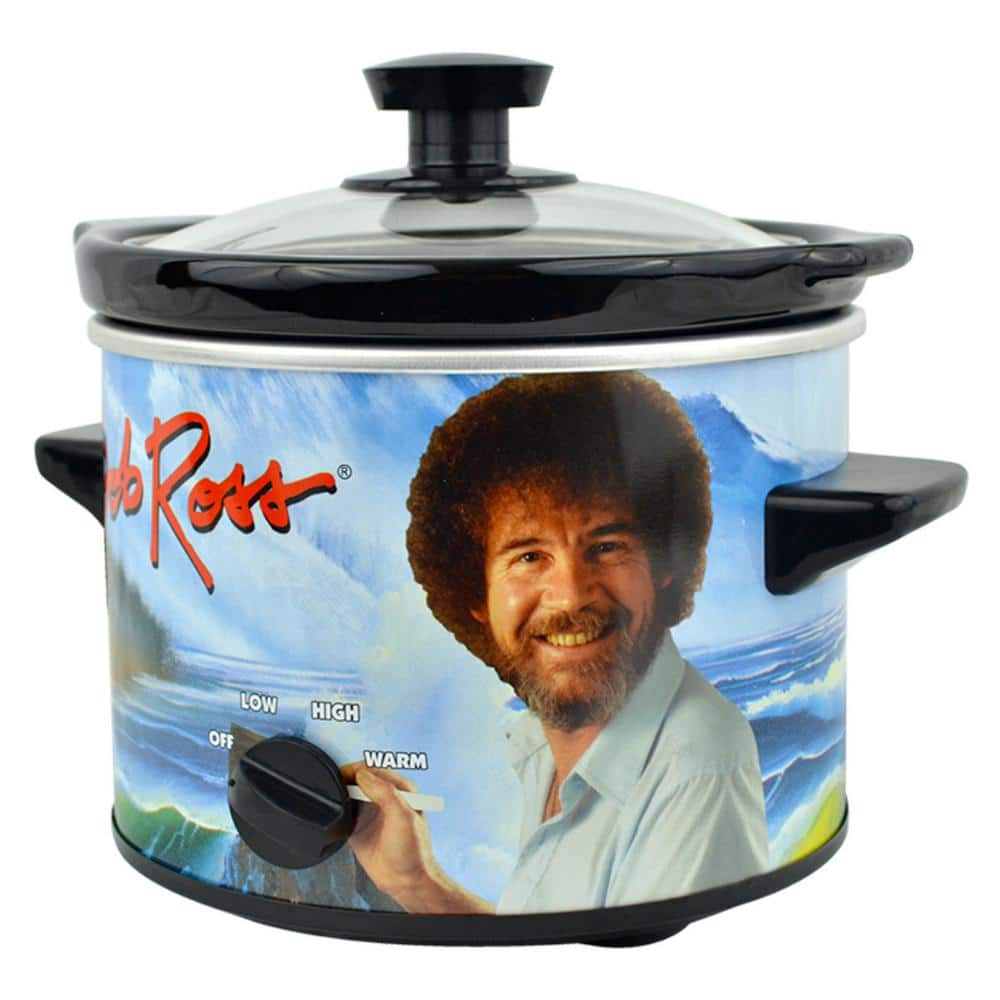 Uncanny Brands Bob Ross 2 Qt. Slow Cooker Blue SC2-BOB-BRO