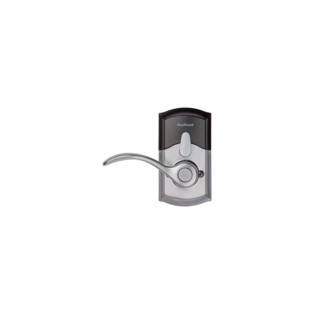 Kwikset SmartKey Pembroke Door Lever SmartCode 955 Satin Chrome ;