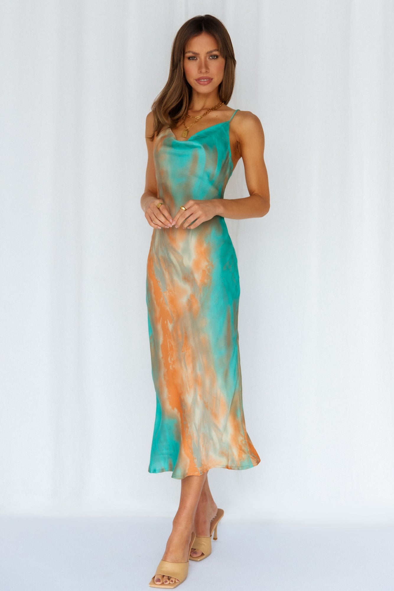 Mirror Mirror On The Wall Midi Dress Aqua