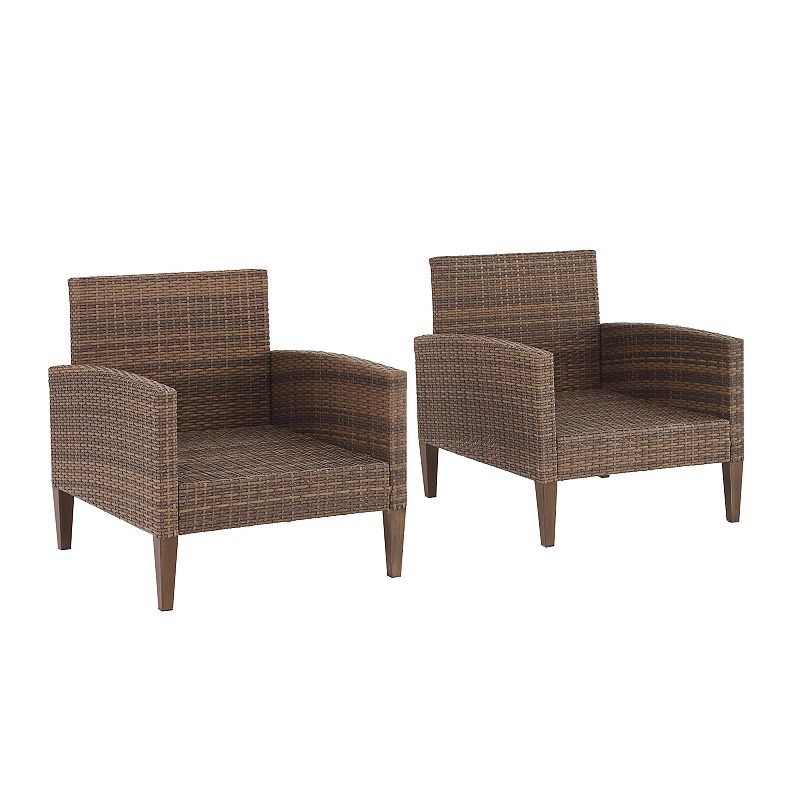 Crosley Capella Outdoor Wicker Chair 2-Piece Set